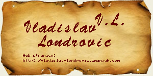 Vladislav Londrović vizit kartica